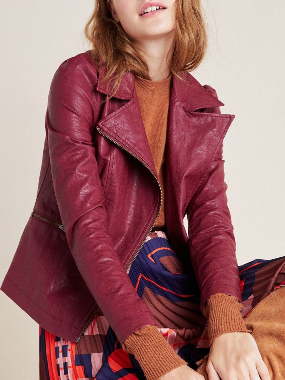 Anthropologie Petula Puff Sleeved Moto Jacket